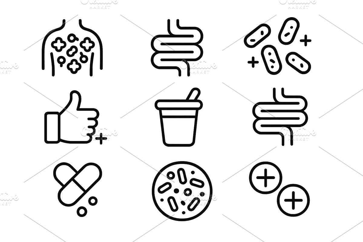 Collection of web icons representing, a Healthcare Illustration by ZinetroN