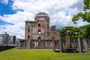 Genbaku Dome ruins at Hiroshima Peace Memorial in Japan, an Architecture Photo by GoodGoods