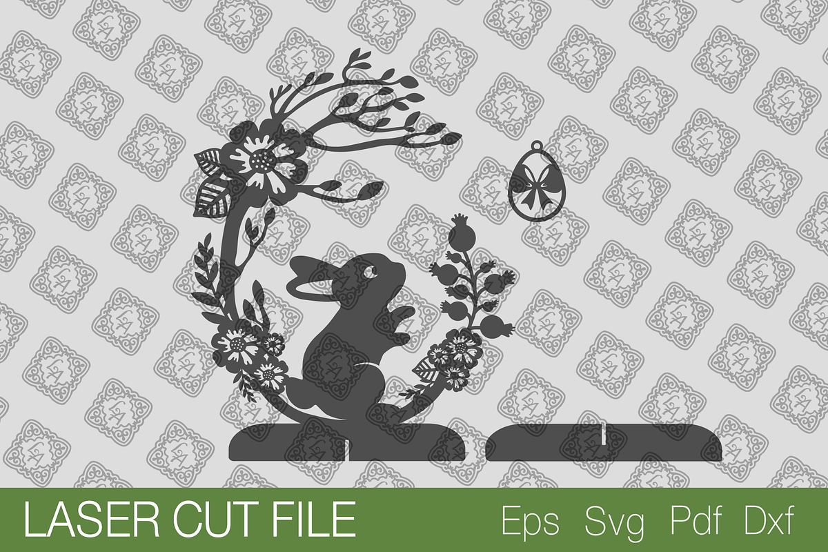 Bunny. Easter decor. SVG Laser cut, a Templates & Theme by Lerina Art (Photo 2 of 2)