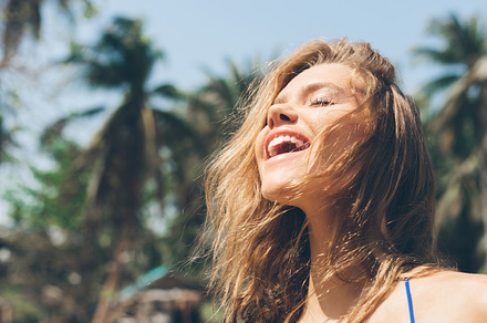 Sunshine girl portrait stock photo containing sun and summer