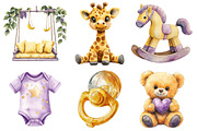 Yellow Light Lilac Baby Nursery png, an Illustration by SinaCreation (Thumbnail 2 of 5)