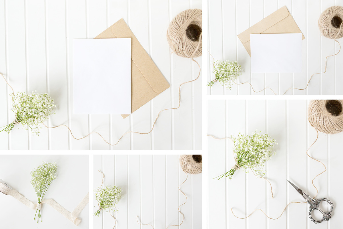 Baby's Breath Stationery Mockups, a Print Template by daintydarling (Photo 1 of 2)