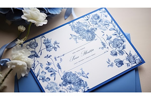 invitation wedding invite blue ai, an Arts & Entertainment Photo by pikepicture