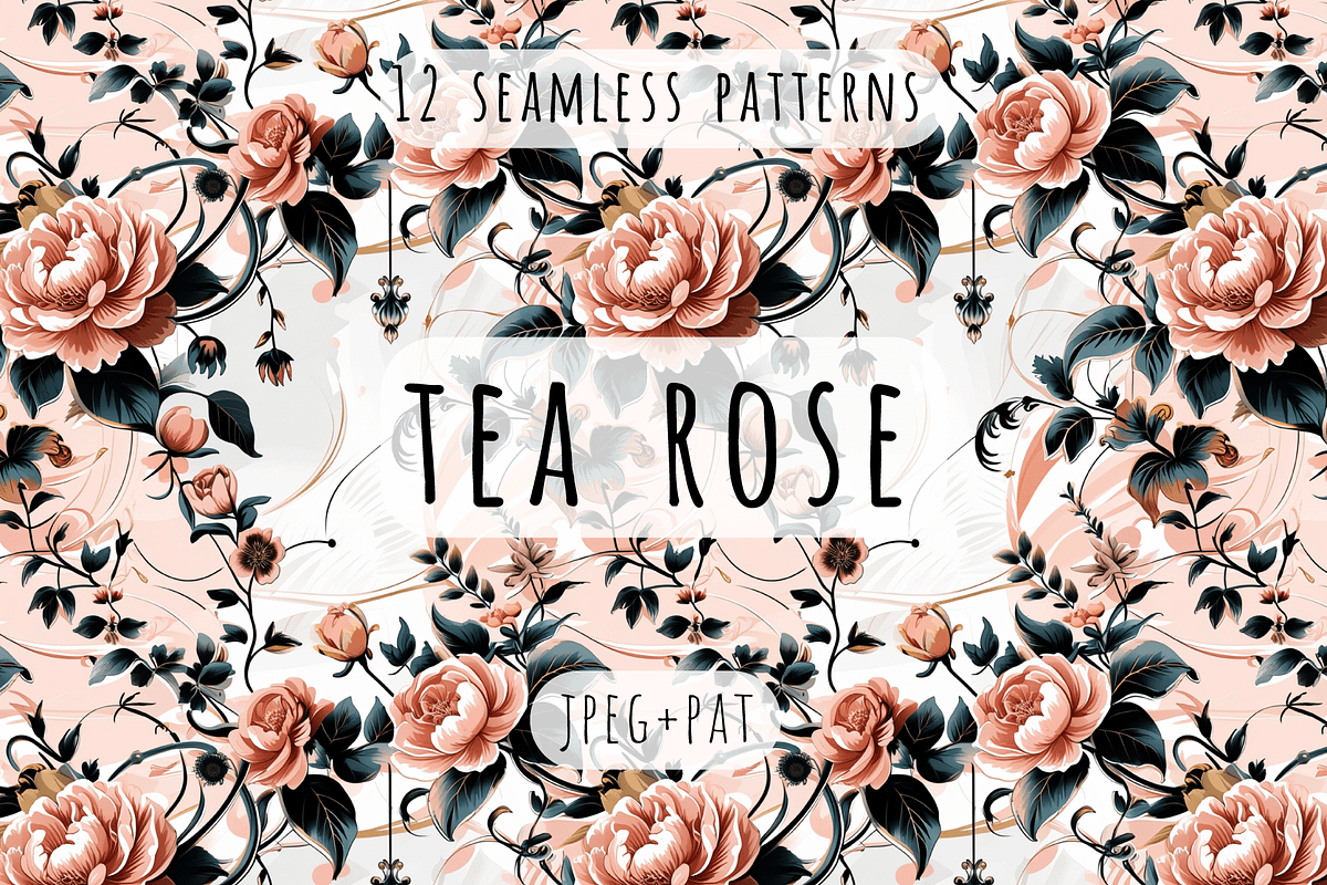 Tea Rose - Floral Patterns, a Pattern Graphic by Art Sproot (Photo 2 of 8)