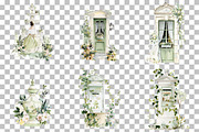 French Chateau Watercolor Clipart, an Illustration by DreamCafeArt (Thumbnail 3 of 5)