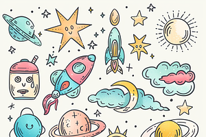 Space Doodles Pattern