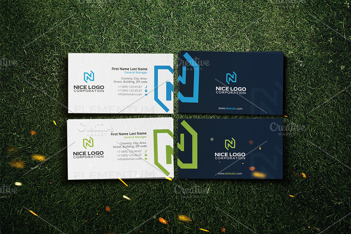 n letter business card, a Business Card Template by Indigo Graphic Shop (Photo 1 of 4)