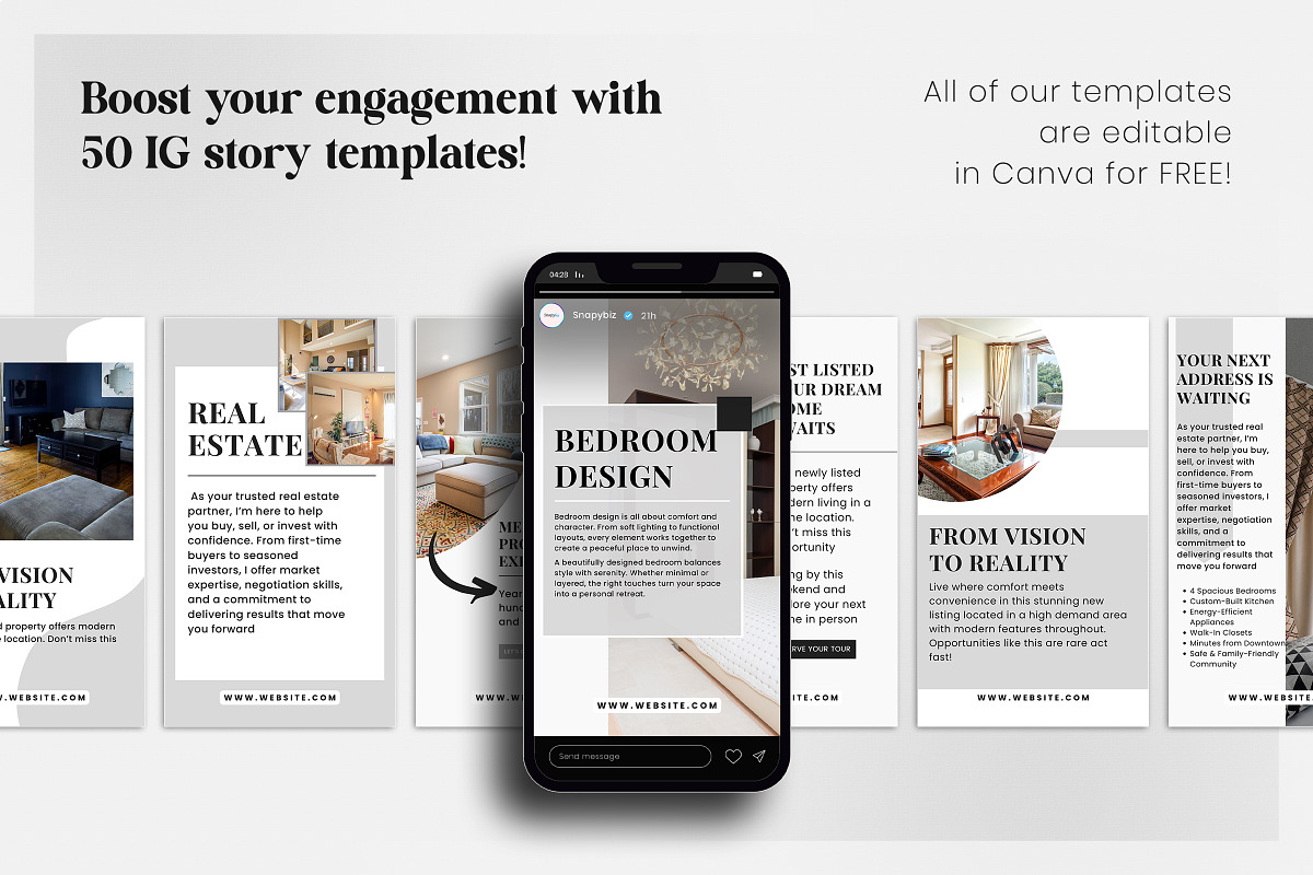 Real Estate IG Canva Story Template preview 6