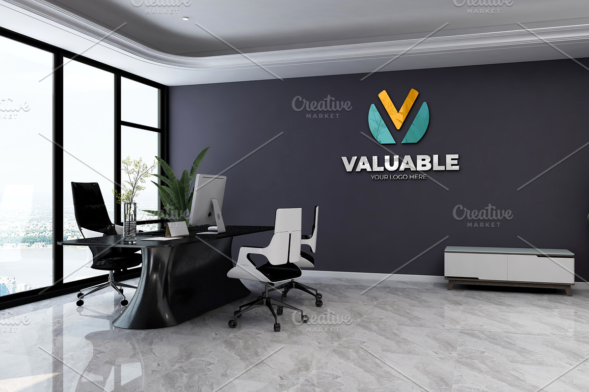 PSD Office Room Company Logo Mockup, a Product Mockup by Ayy (Photo 5 of 23)