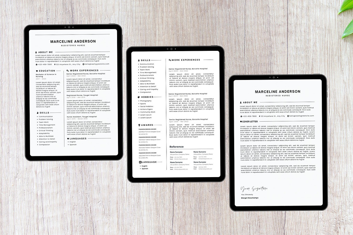 registered nurse resume template, a Resume Template by iloveTemplate (Photo 2 of 3)