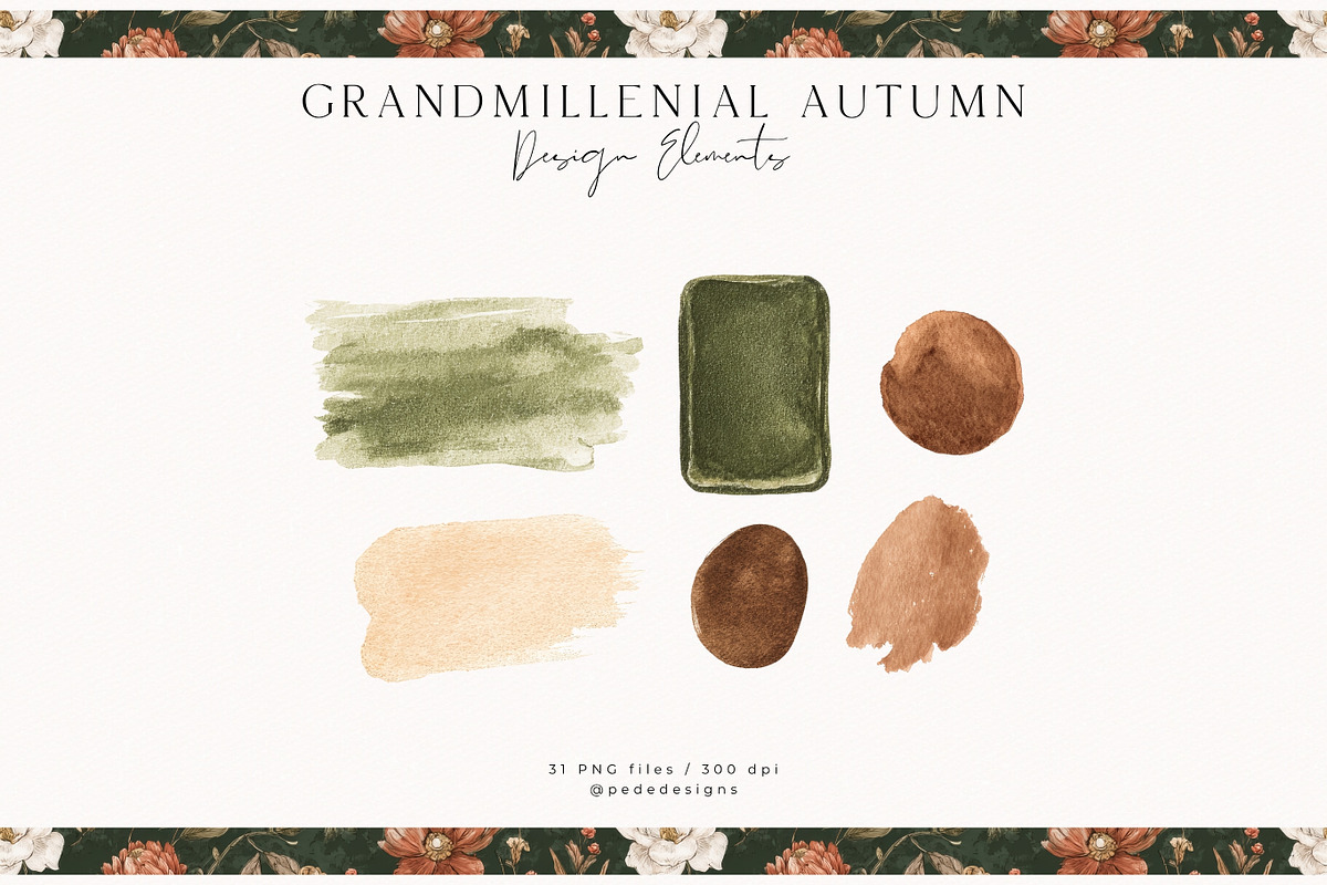 Grandmillenial Autumn Collection, a Seasonal Illustration by PeDe Designs (Photo 23 of 33)