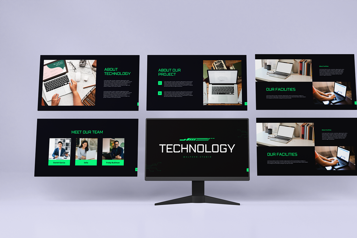 Technology Presentation Template, a Presentation Template by Al Pavo Studio (Photo 1 of 2)
