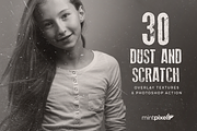 30 Dust and Scratch Overlay Textures, an Action Add-On by Mint Pixels (Thumbnail 1 of 10)