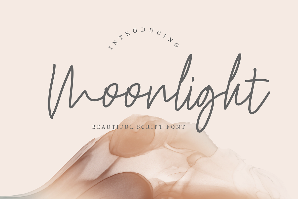 Moonlight script, a Script Font by Ramadhanstudio (Photo 1 of 6)