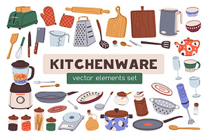 Kitchenware and cooking utensils set, an Object Illustration by Good Studio