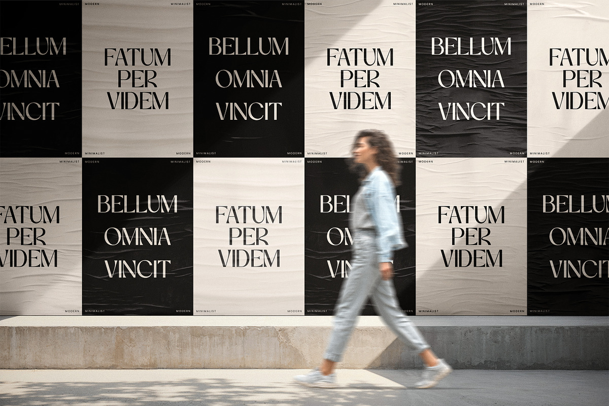 Vorage | Modern Minimalist Typeface, a Serif Font by Mahesans Co (Photo 8 of 10)