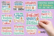 Christmas Baking Stickers Bundle SVG, an Illustration by Etcify (Thumbnail 1 of 3)