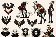 PECULIAR GOTHIC PEOPLE CLIPART, a Person Illustration by Daring Digies (Thumbnail 6 of 10)