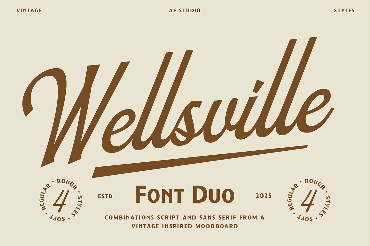 Wellsville Font Duo, a Script Font by Adam Fathony (Photo 1 of 18)