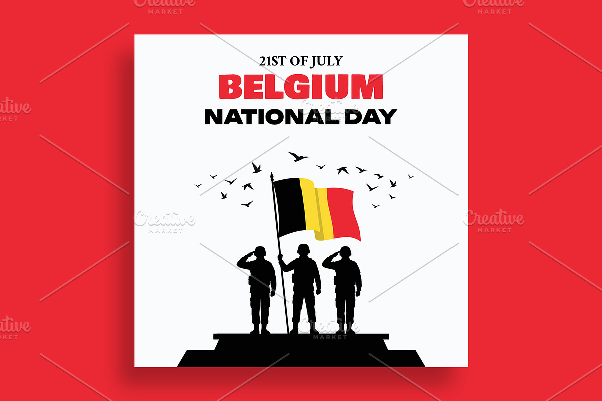 Belgium National Day Banner Template, a Social Media Template by nandinigraphics (Photo 1 of 3)