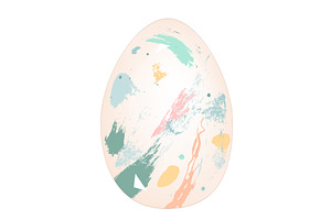 Colorful Easter egg with abstract, an Illustration by Toltemara