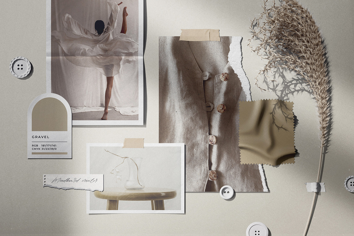 Modern moodboard mockup kit, a Product Mockup by Creatoom (Photo 13 of 23)