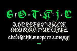 Gothic Vector Letters - 019