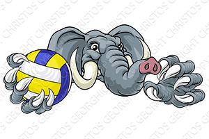 Elephant Volleyball Volley Ball, an Animal Illustration by Christos Georghiou