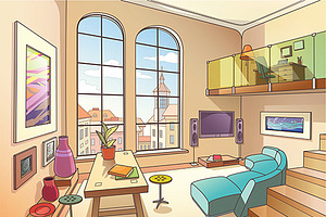 Light Living Room with a Mezzanine