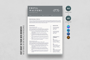 Nurse Resume, a Resume Template by DesignDevisers