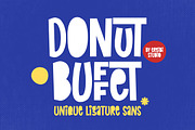 Donut Buffet - Unique Sans, a Sans Serif Font by ErgibiStudio (Thumbnail 1 of 10)