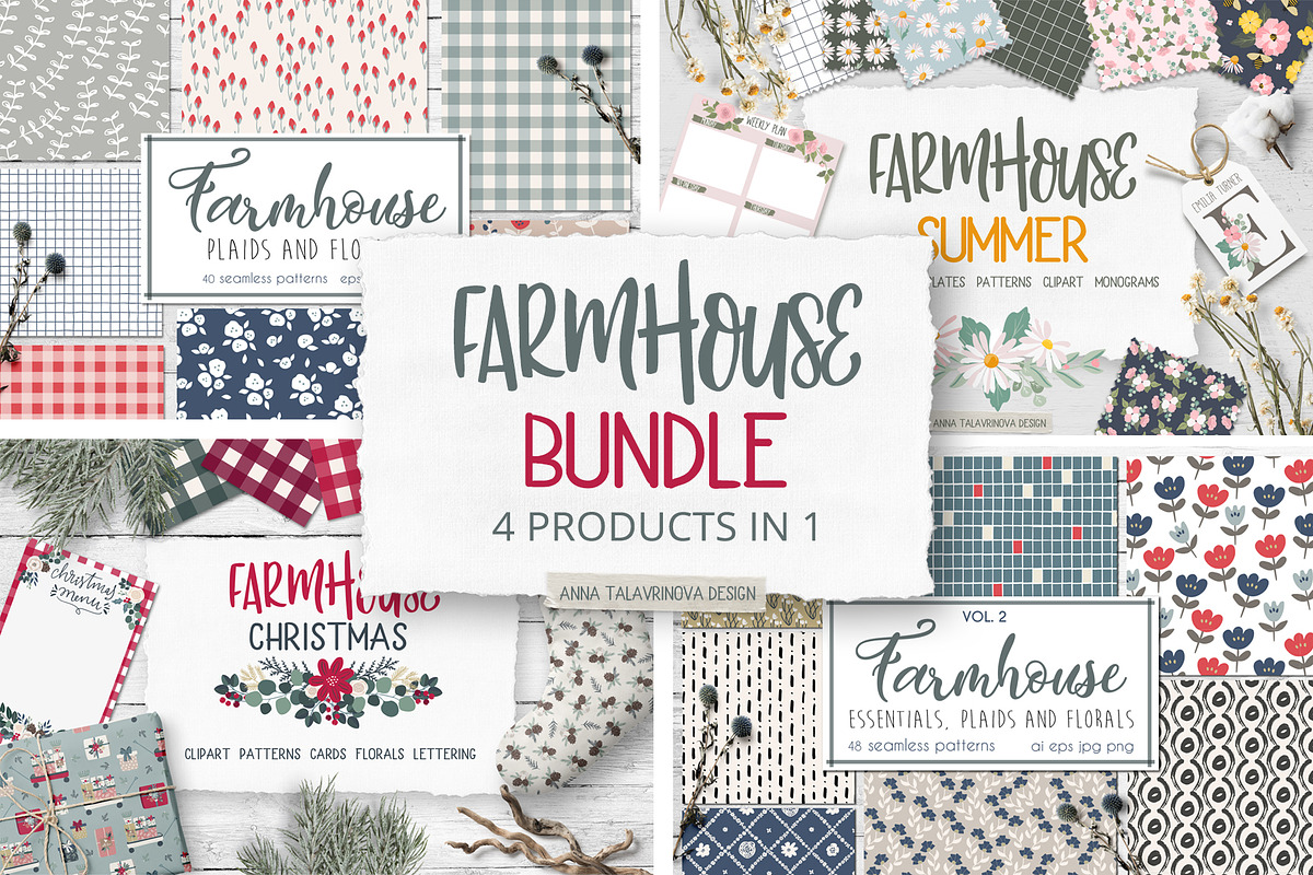 Farmhouse Bundle, a Pattern Graphic by Cozy pattern shop (Photo 1 of 5)