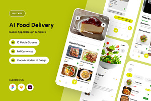 CraveBot AI Food Delivery Mobile App, an App Template by productype1
