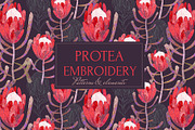 Protea Tropical Pattern, a Pattern Graphic by watercolor kamill (Thumbnail 1 of 12)
