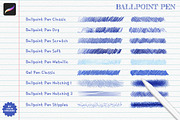 Ballpoint Pen Brushes for Procreate, a Brush Add-On by Julia Dreams (Thumbnail 2 of 6)