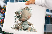 Whimsical Spring Cats Clipart, an Illustration by Digital Artistic99 (Thumbnail 7 of 9)