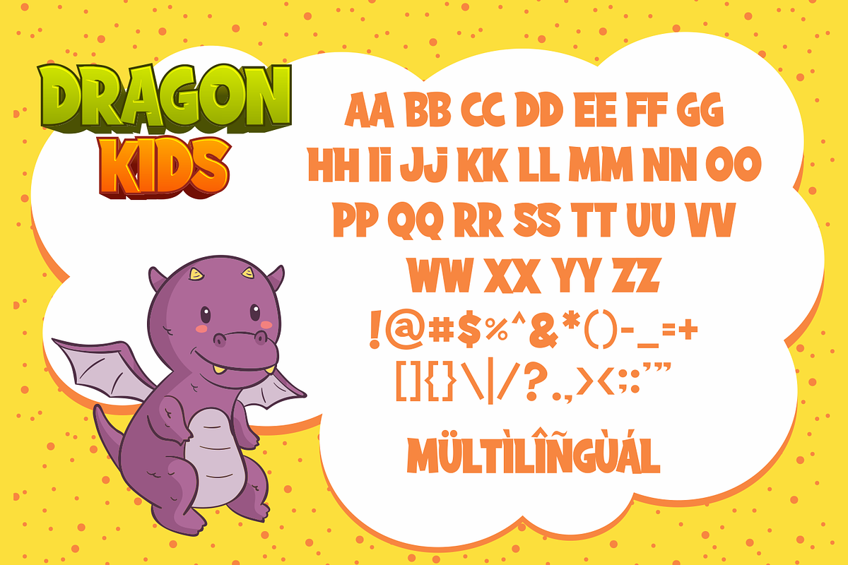 Dragon Kids, a Font by Fachranheit Studio (Photo 7 of 8)