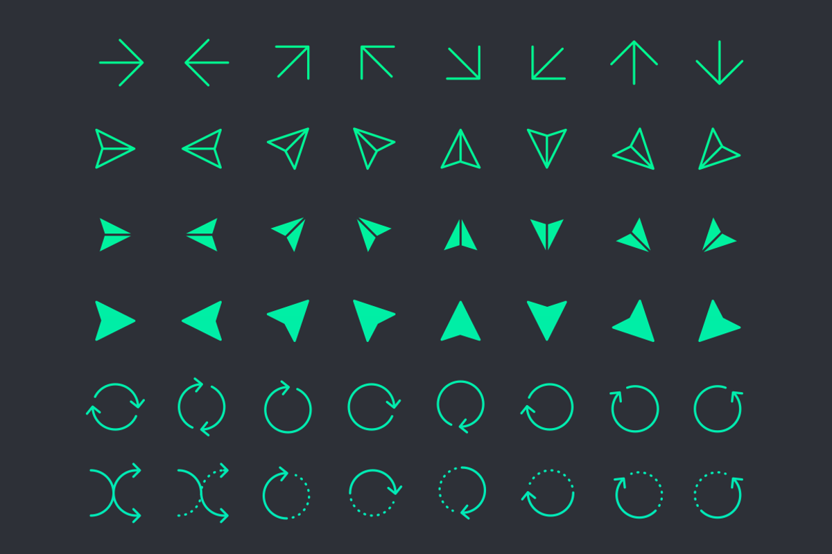 Arrow Icons Set, an Icon by Ema Dimitrova (Photo 2 of 4)