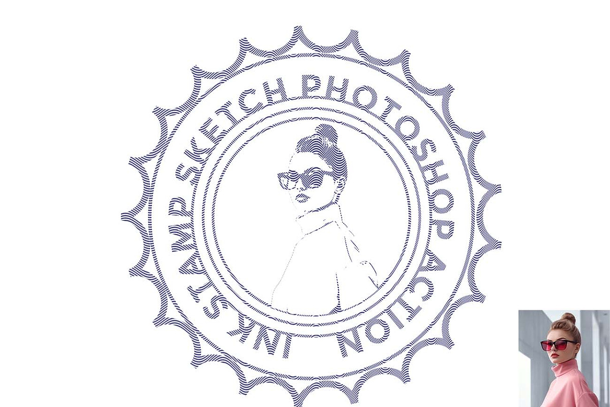 Ink Stamp Sketch FX Photoshop Action, an Action Add-On by Studio Retouch (Photo 7 of 15)