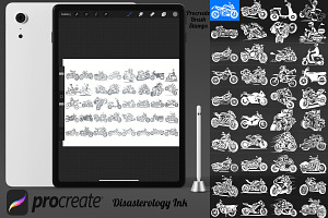 Motorbike Silhouette Set 1 Procreate
