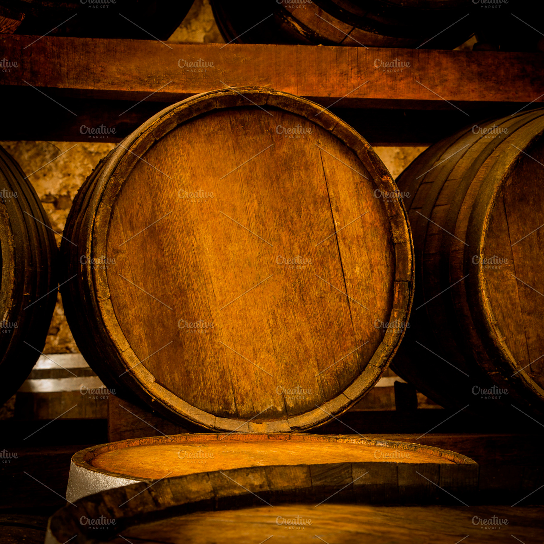 Wine barrels stacked featuring alcoholic, bar, and barrel, a Food & Drink Photo by Mexico stock images