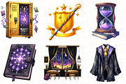 Watercolor Magic School Clipart, an Illustration by OK Design (Thumbnail 3 of 5)