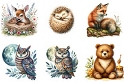 Woodland animals Clipart, a Seasonal Illustration by DreamArtGraphic (Thumbnail 2 of 4)