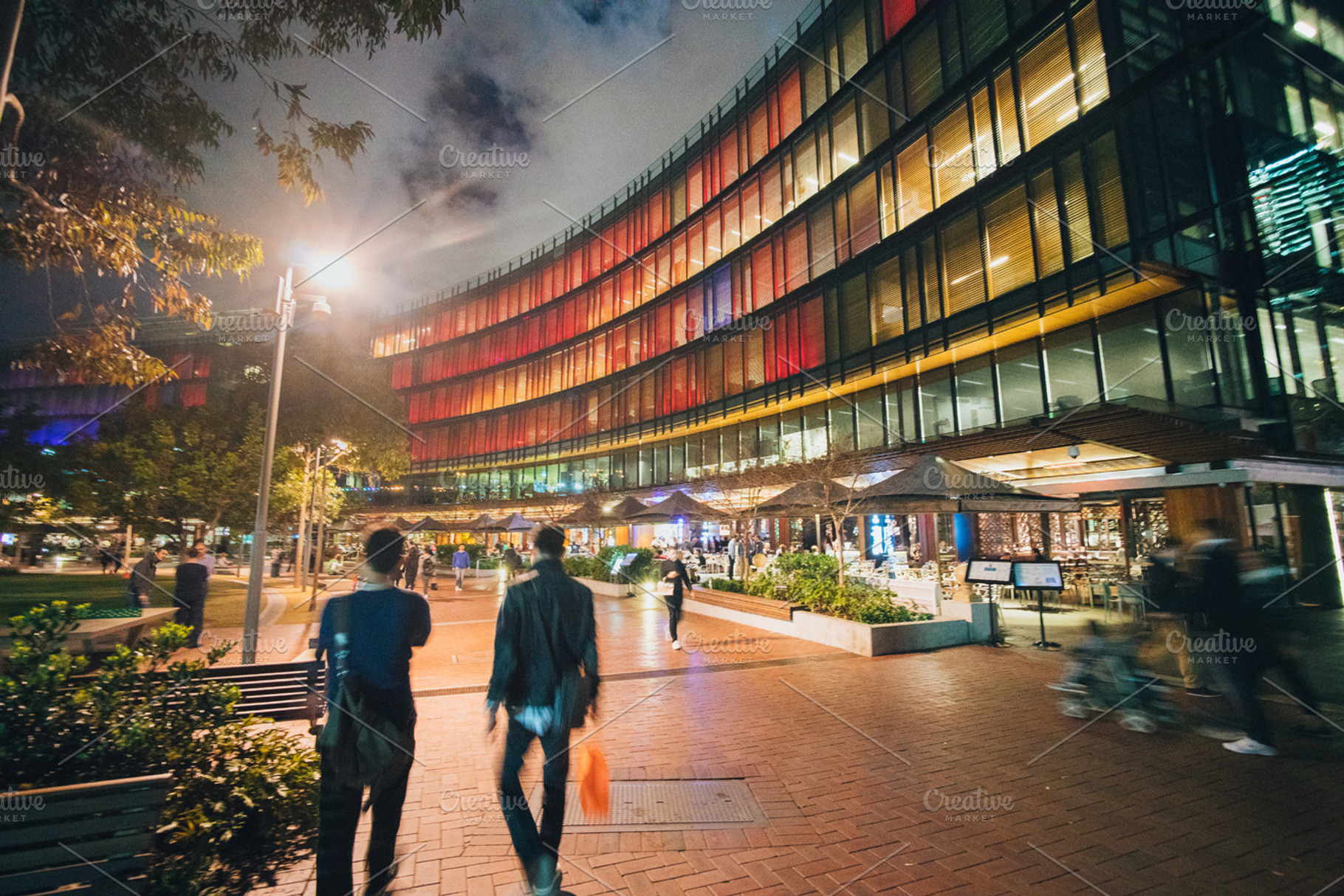 Sydney Darling Quarter at night, an Architecture Photo by HBStocks