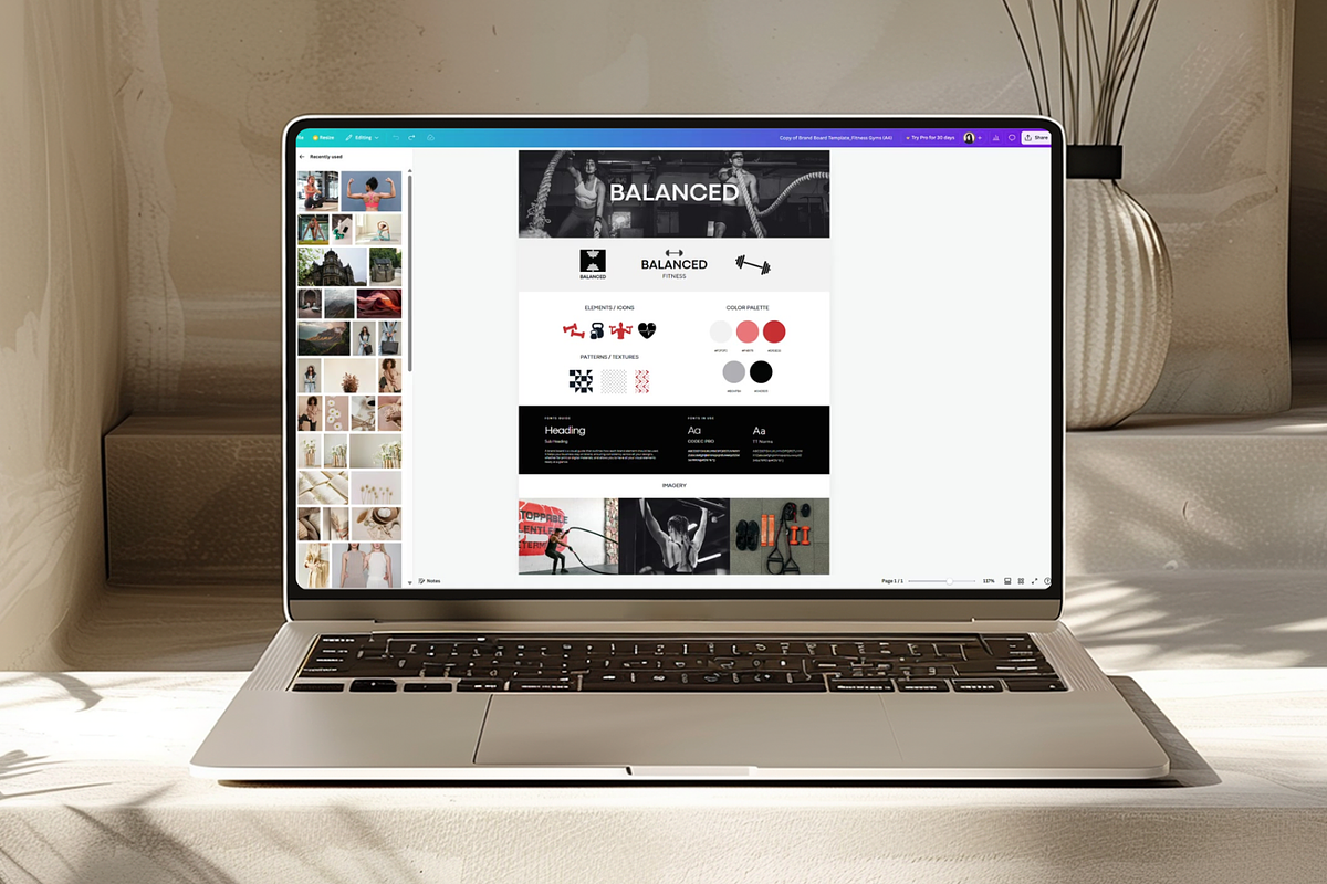 Fitness Gyms Brand Board, a Branding & Logo Template by Creatif Foundry (Photo 2 of 6)