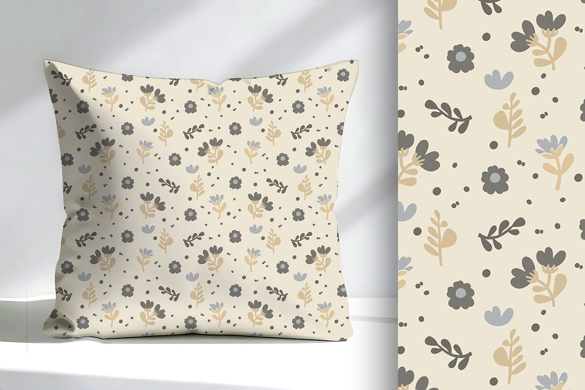 Beige Abstract Floral Seamless, a Pattern Graphic by Sharon Schwalbe (Photo 2 of 4)