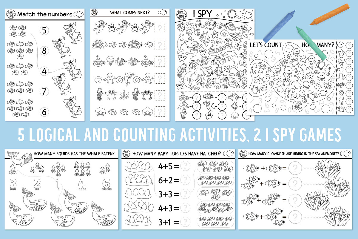 Under the sea coloring games, an Education Illustration by Lexi Claus (Photo 5 of 16)