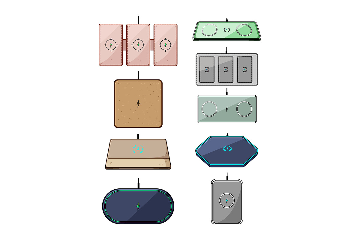Collection of wireless charging pads, an Object Graphic by pikepicture (Photo 1 of 3)