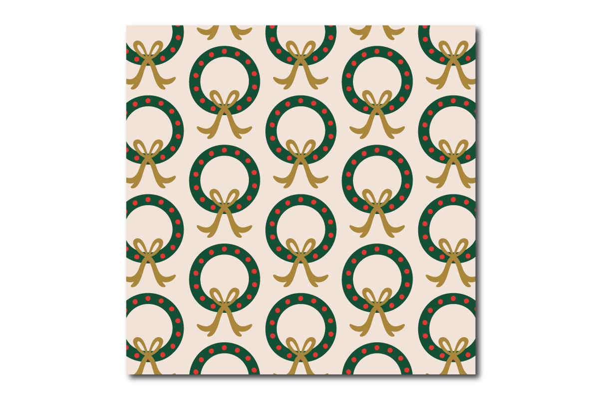 Christmas Wreath Vector Pattern, a Pattern Graphic by K McCormack Designs (Photo 2 of 4)