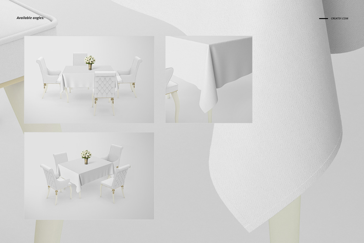 Tablecloth Mockup Set 2, a Product Mockup by creatsy5 (Photo 2 of 9)